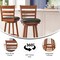 Flash Furniture Zerrick Commercial Wood Classic Ladderback Swivel Barstool w/Black LeatherSoft Seat, Antique Oak ES-UN3-29-OAK-GG - alternate 6